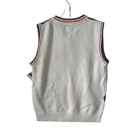 Izod Boys Argyle Sweater Vest New With Tags Size 8 Regular - Picture 4 of 7